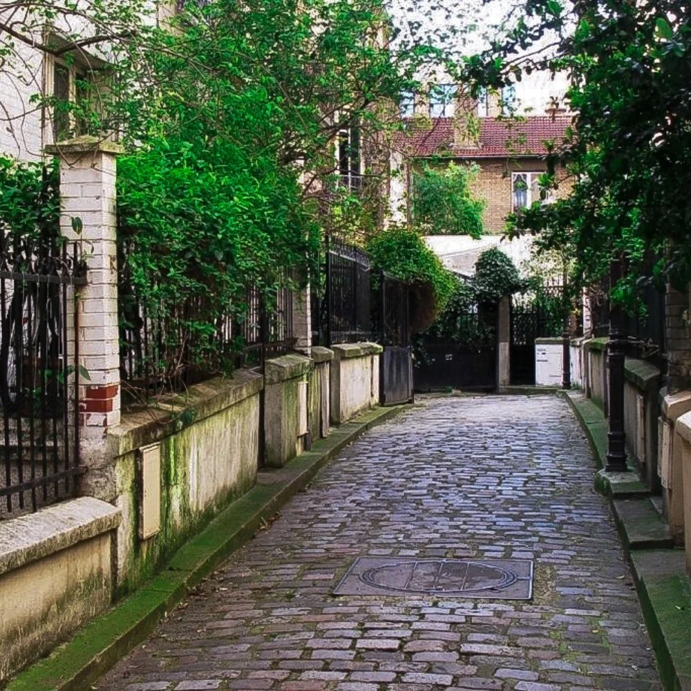 Une rue arborée du quartier parisien